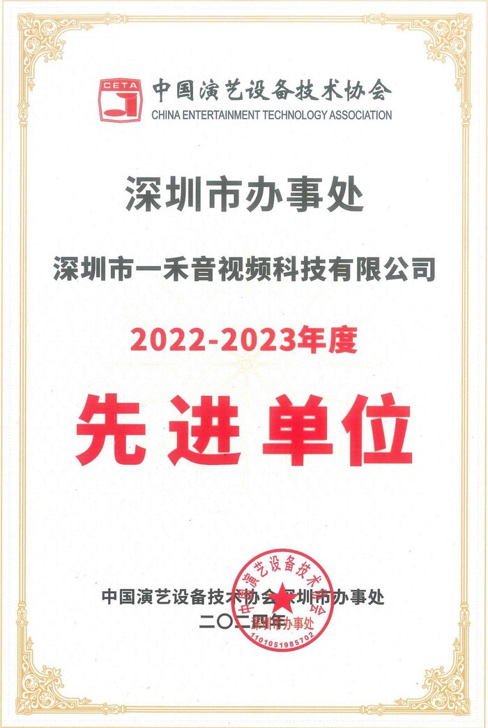 2022-2023年度先进单位荣誉称号